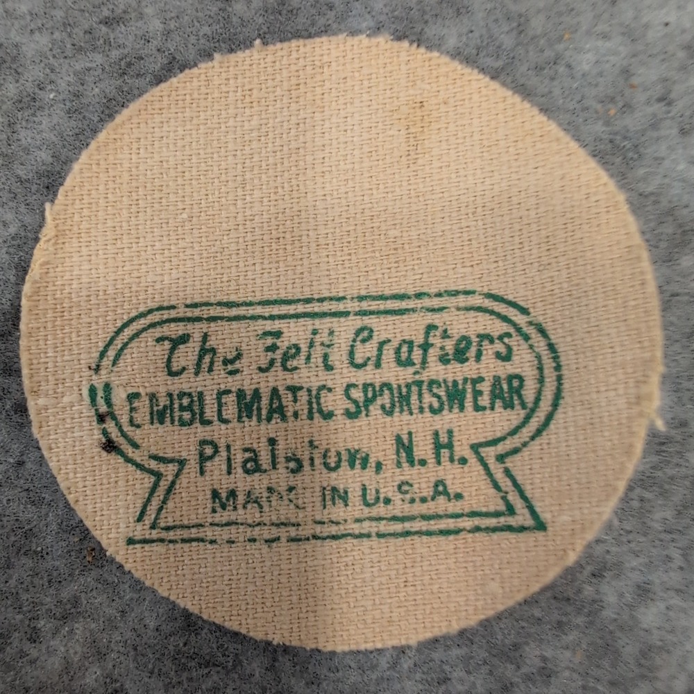 1948-53 Vtg Tennis Patch Round Badge Emblem Blue Net "The Felt Crafters" - Picture 2 of 2